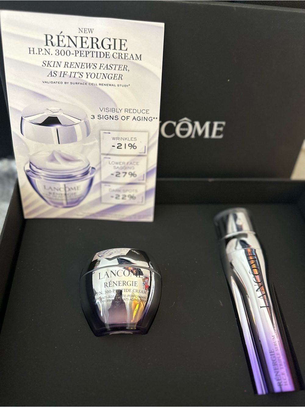 Lancome Rénergie & Génifique Duo in Iridescent Purple and Silver - Picture 3 of 4